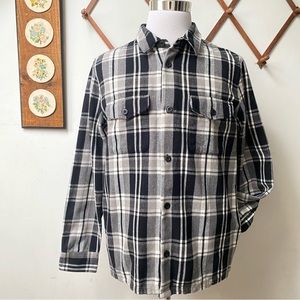 Plaid Flannel 4 Pocket Shirt Jacket